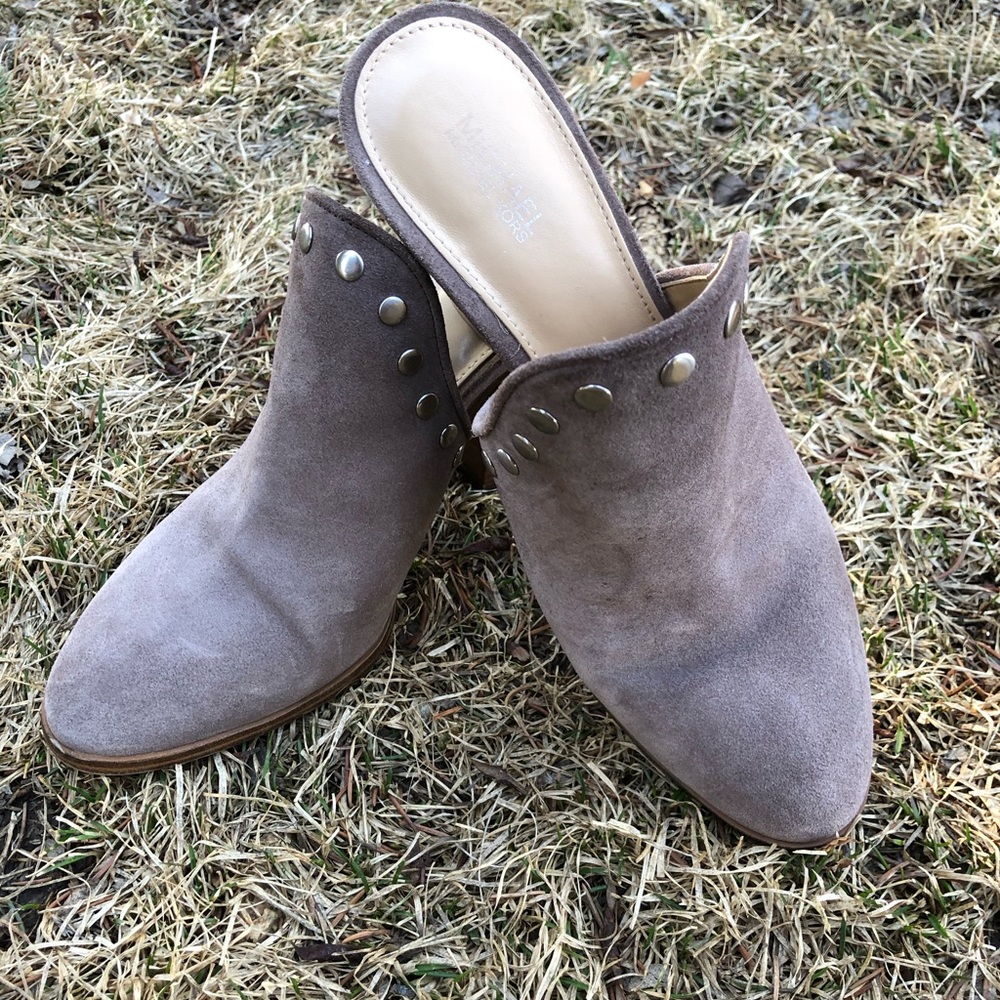 Michael kors heeled mule clogs